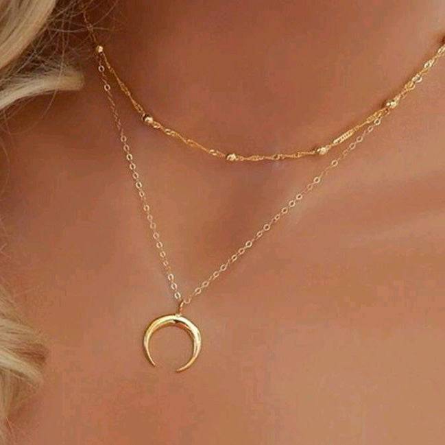 Moon Double Layered  Necklace buy only at ₹99