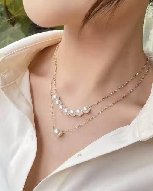 Double Pearl Necklace buy only at ₹99