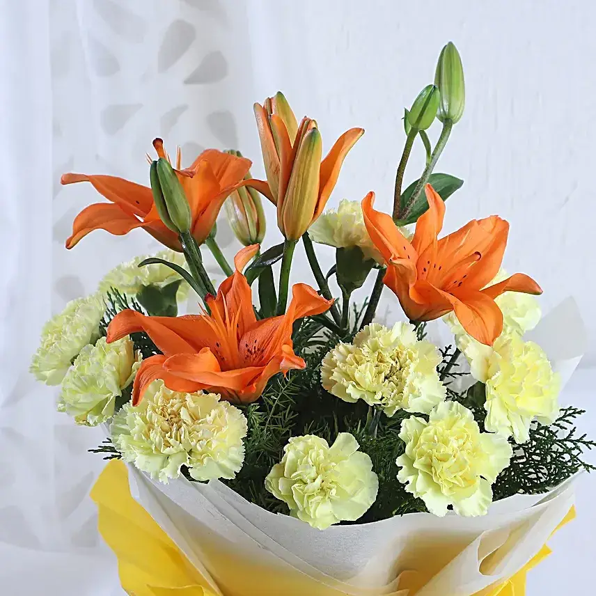 Carnations & Lilies Radiant Bouquet