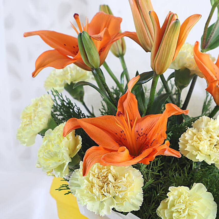 Carnations & Lilies Radiant Bouquet
