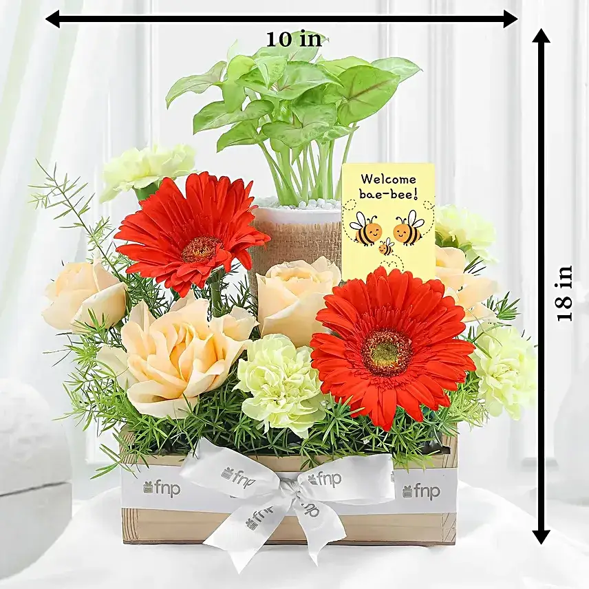 Radiant Baby Shower Flower Arrangement