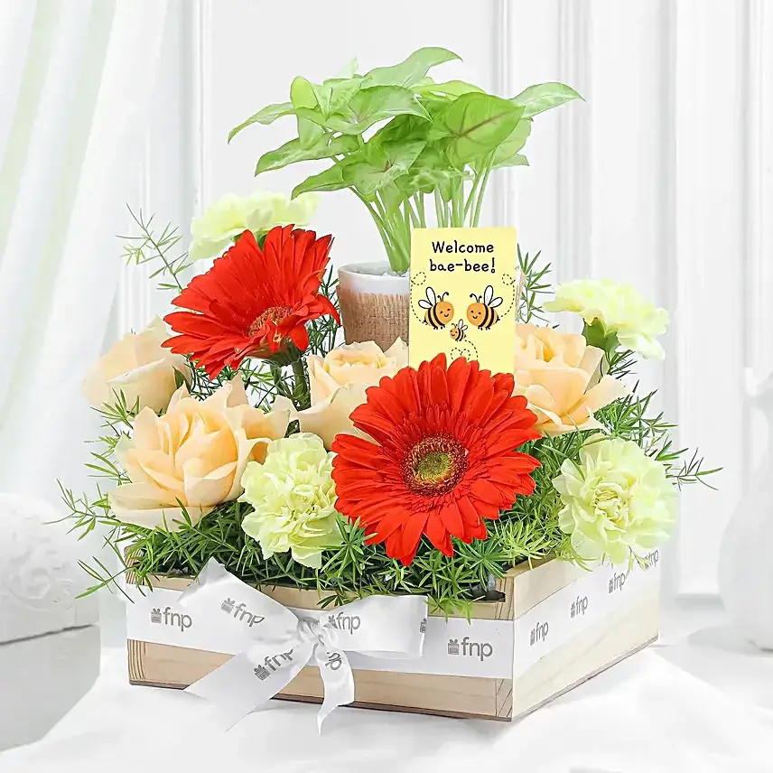 Radiant Baby Shower Flower Arrangement
