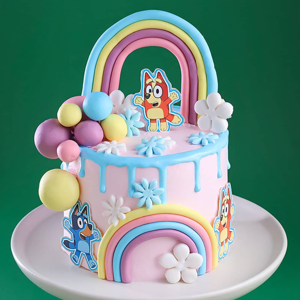 Rainbow Magic Bluey Cake