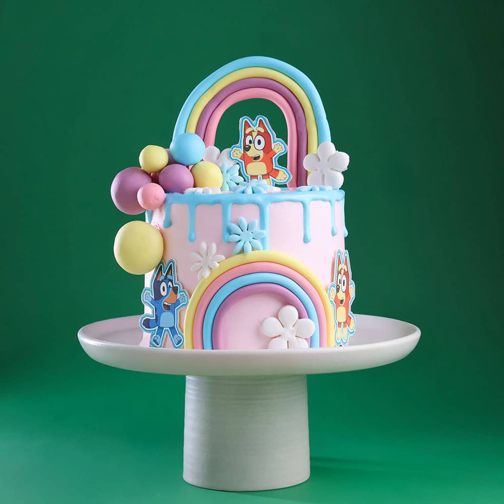 Rainbow Magic Bluey Cake