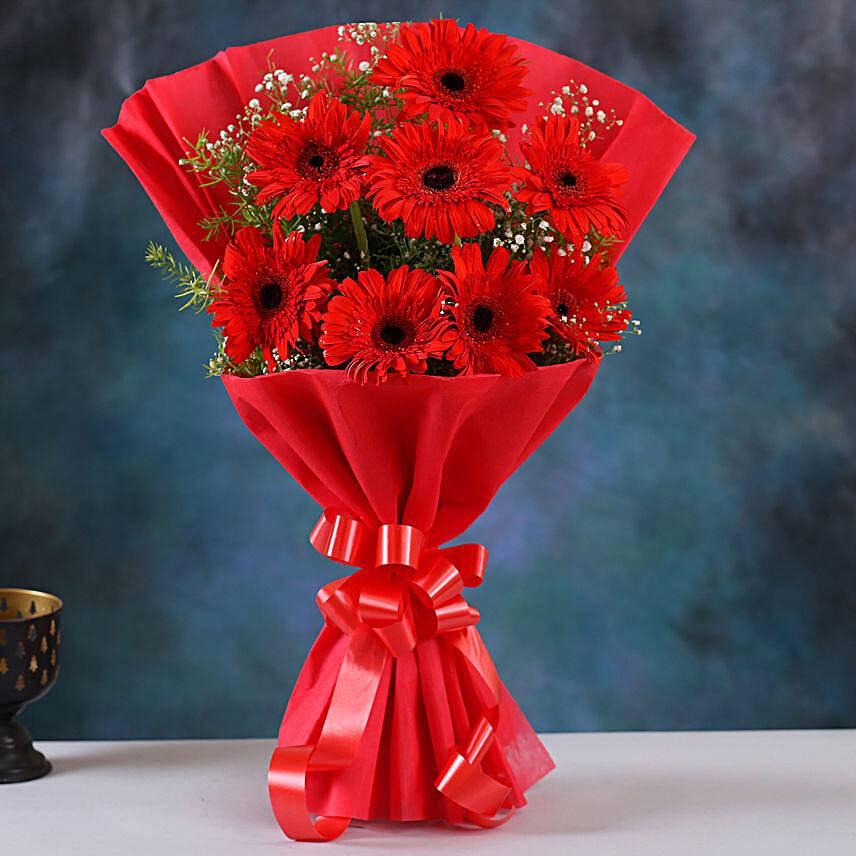 Red Elegance Gerbera Bouquet