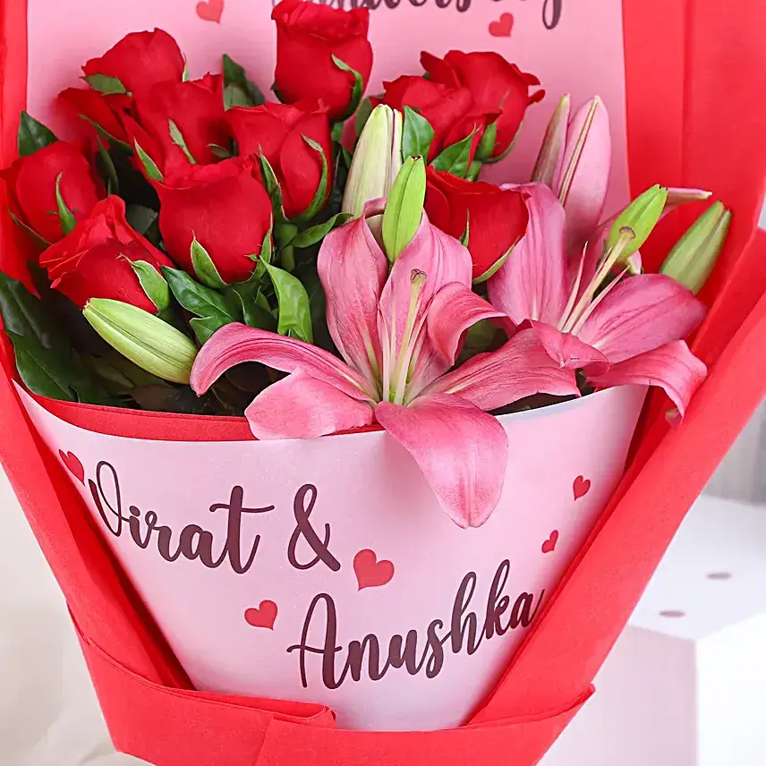Red Love Personalised Blooms