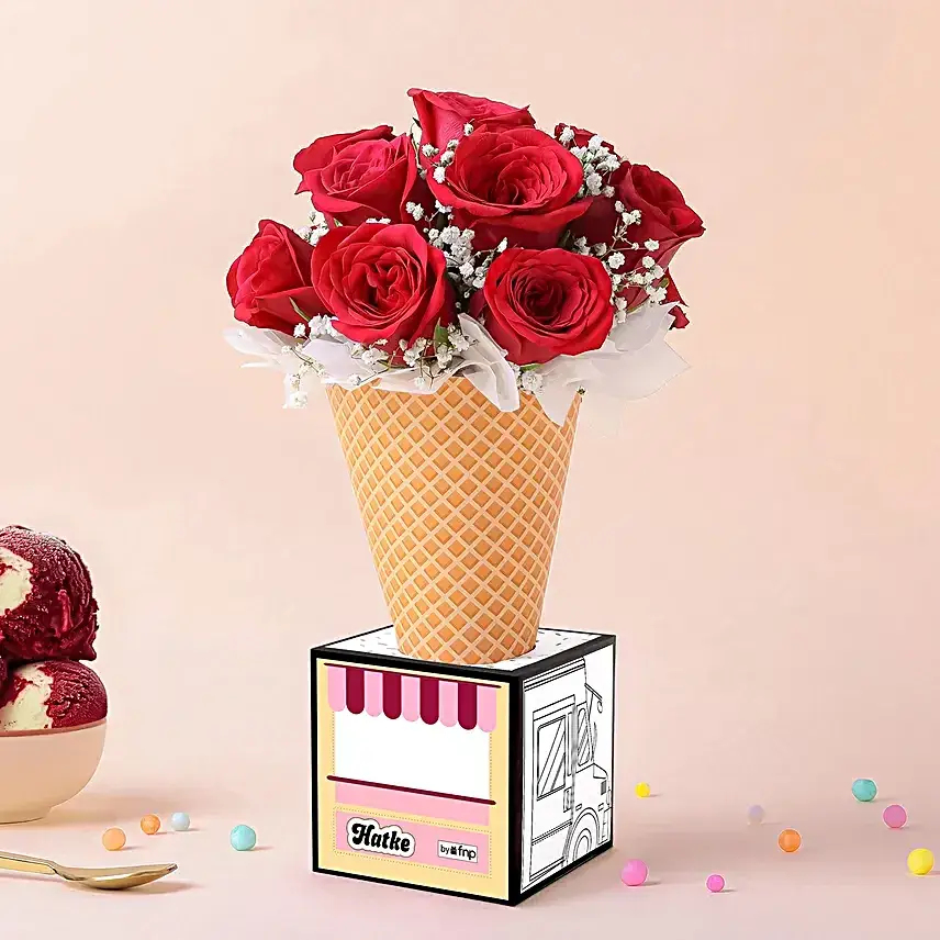 Red Velvet Inspired Rose Bouquet