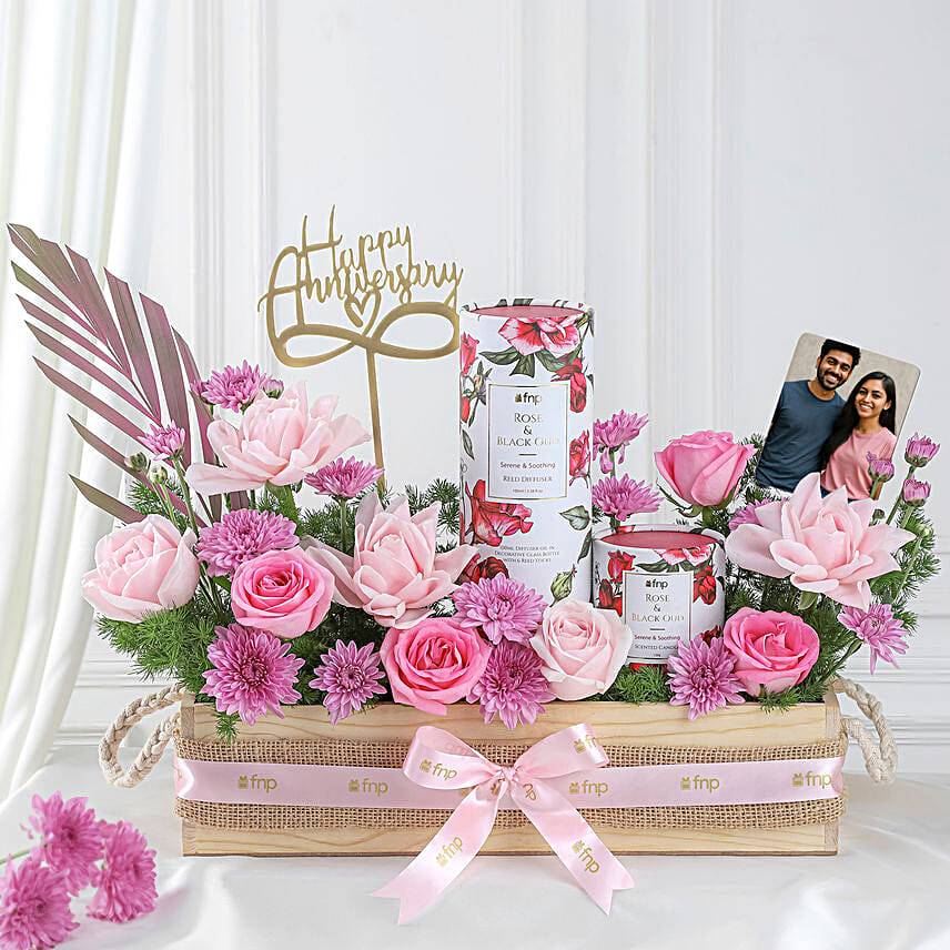 Romantic Anniversary Bloom N Keepsake Crate