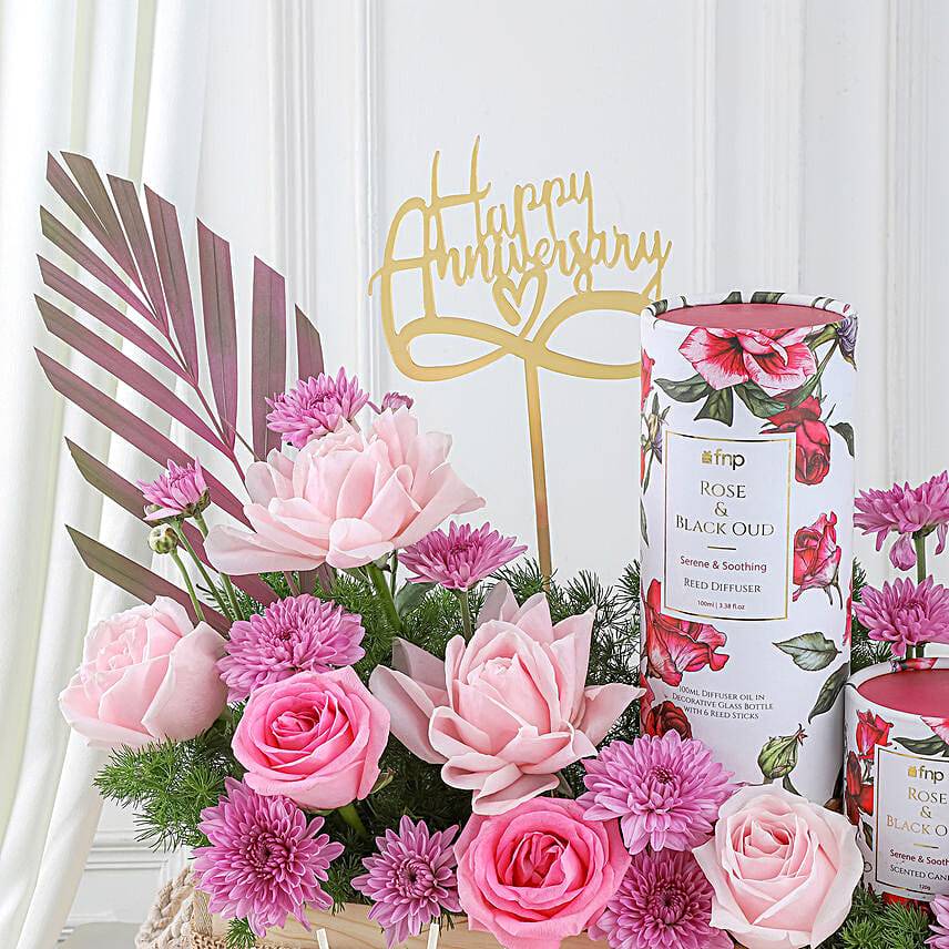 Romantic Anniversary Bloom N Keepsake Crate