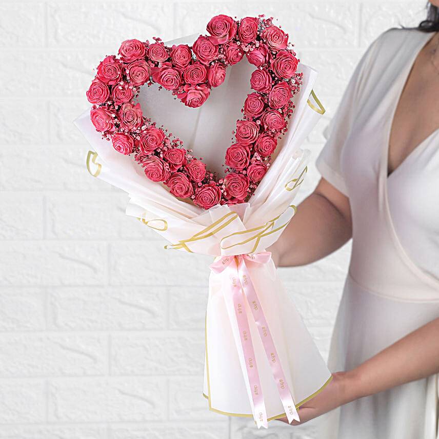 Rosy Glow Dried Flower Arrangement