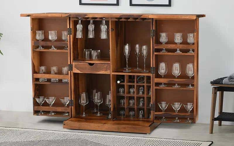Royaloak Ashoka Wooden Expandable Bar Cabinet