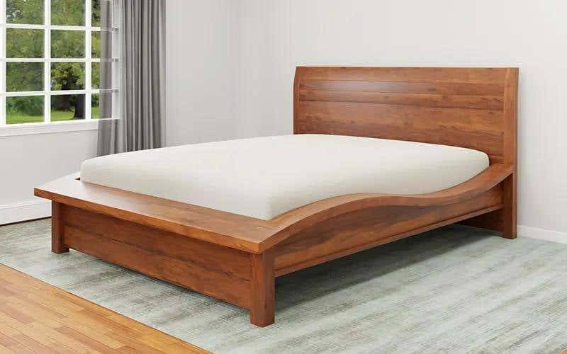 Royaloak Crystal Wooden King Bed