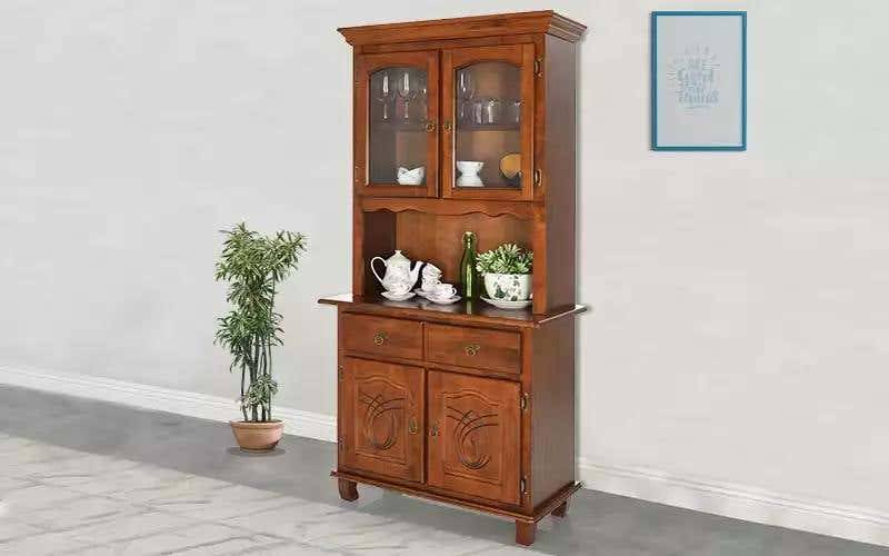 Royaloak Muar Malaysian Two Door Crockery Unit in Solid Wood