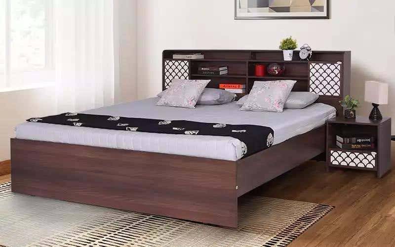 Royaloak Penang Malaysian Queen Size Bed in Melamine Finish