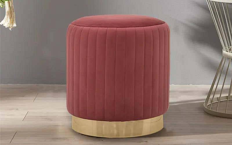 Royaloak Rib Ottoman - Rust Color