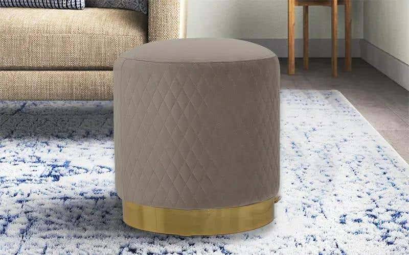 Royaloak Vector Ottoman - Silver