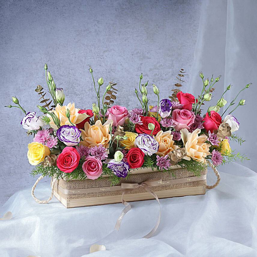 Rustic Rose Crate with Mom Topper