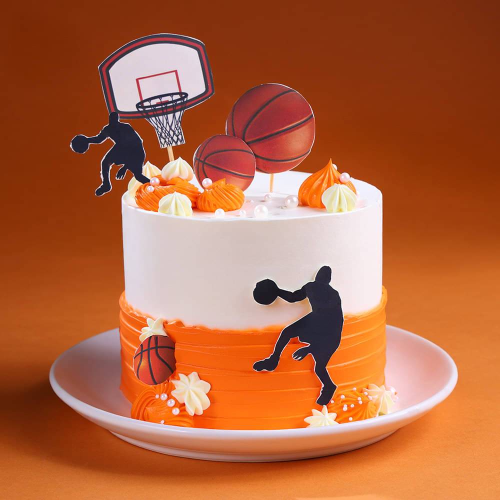 Score Big Basketball Theme Cake