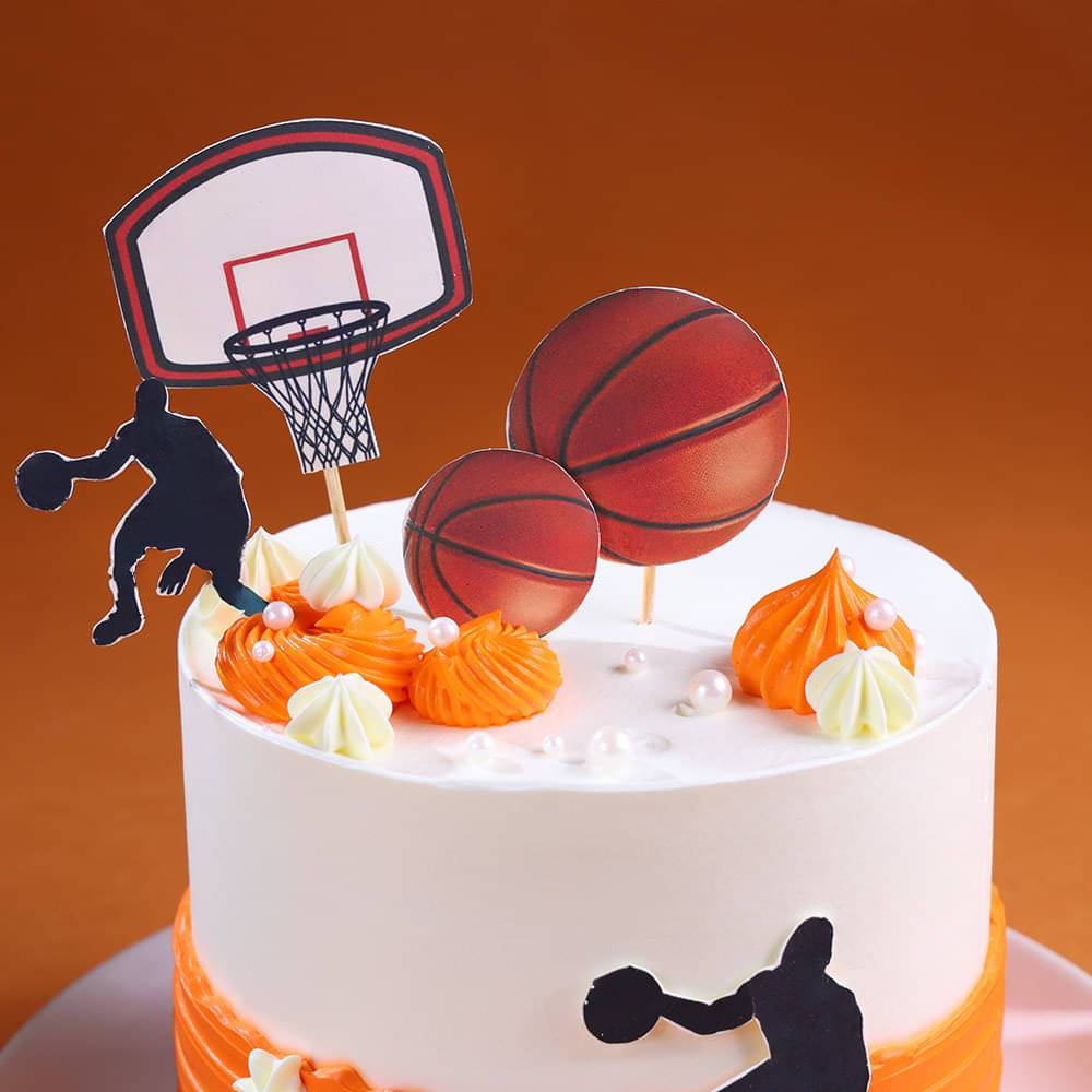 Score Big Basketball Theme Cake