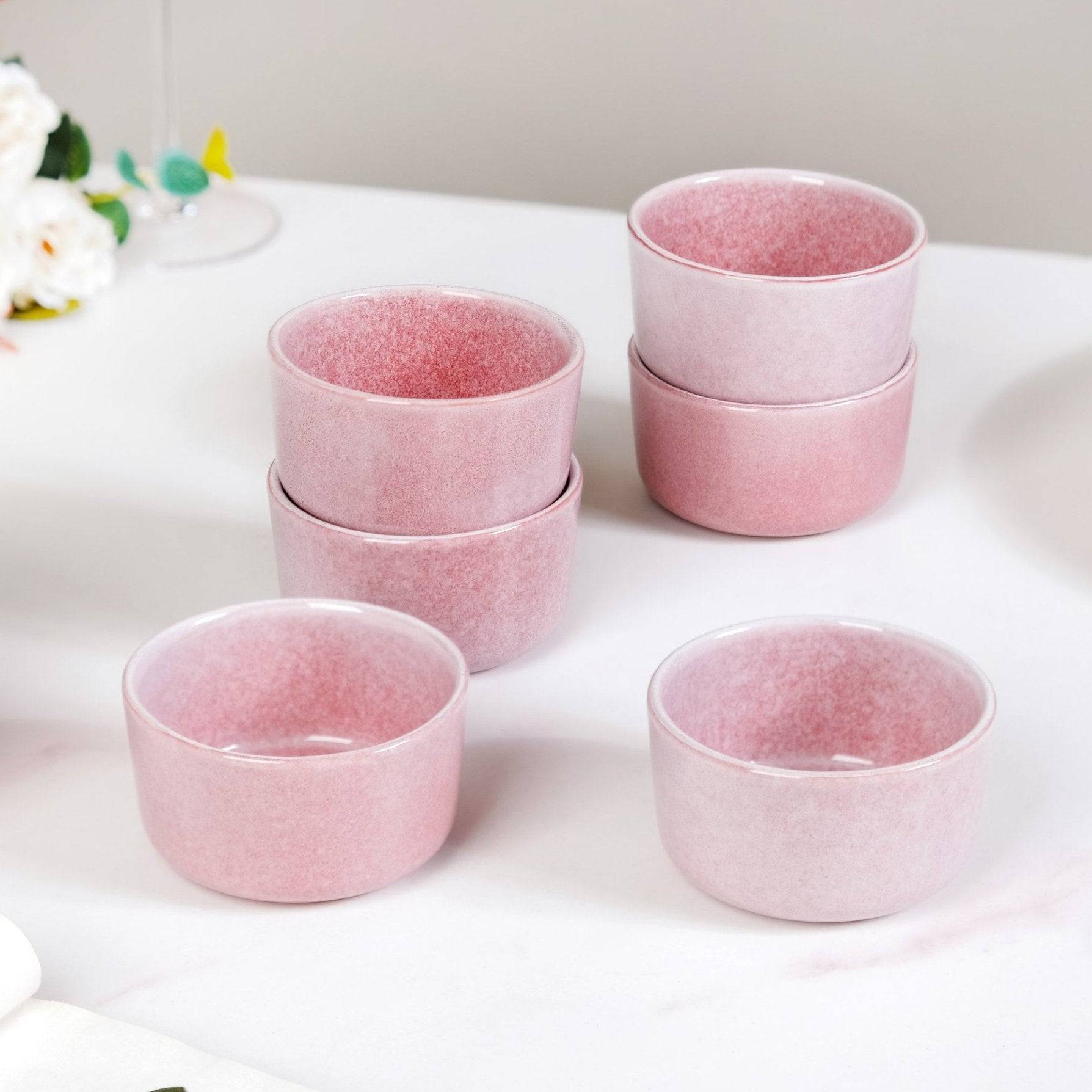 Sera Ceramic Small Bowl Pink Set Of 6 200ml buy only at ₹895