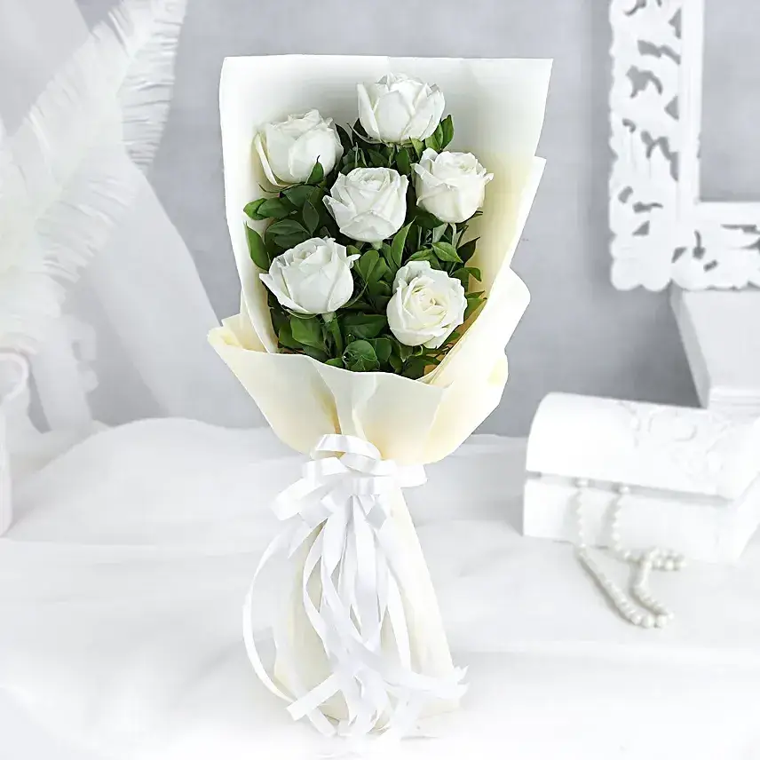 Serenity in White Roses