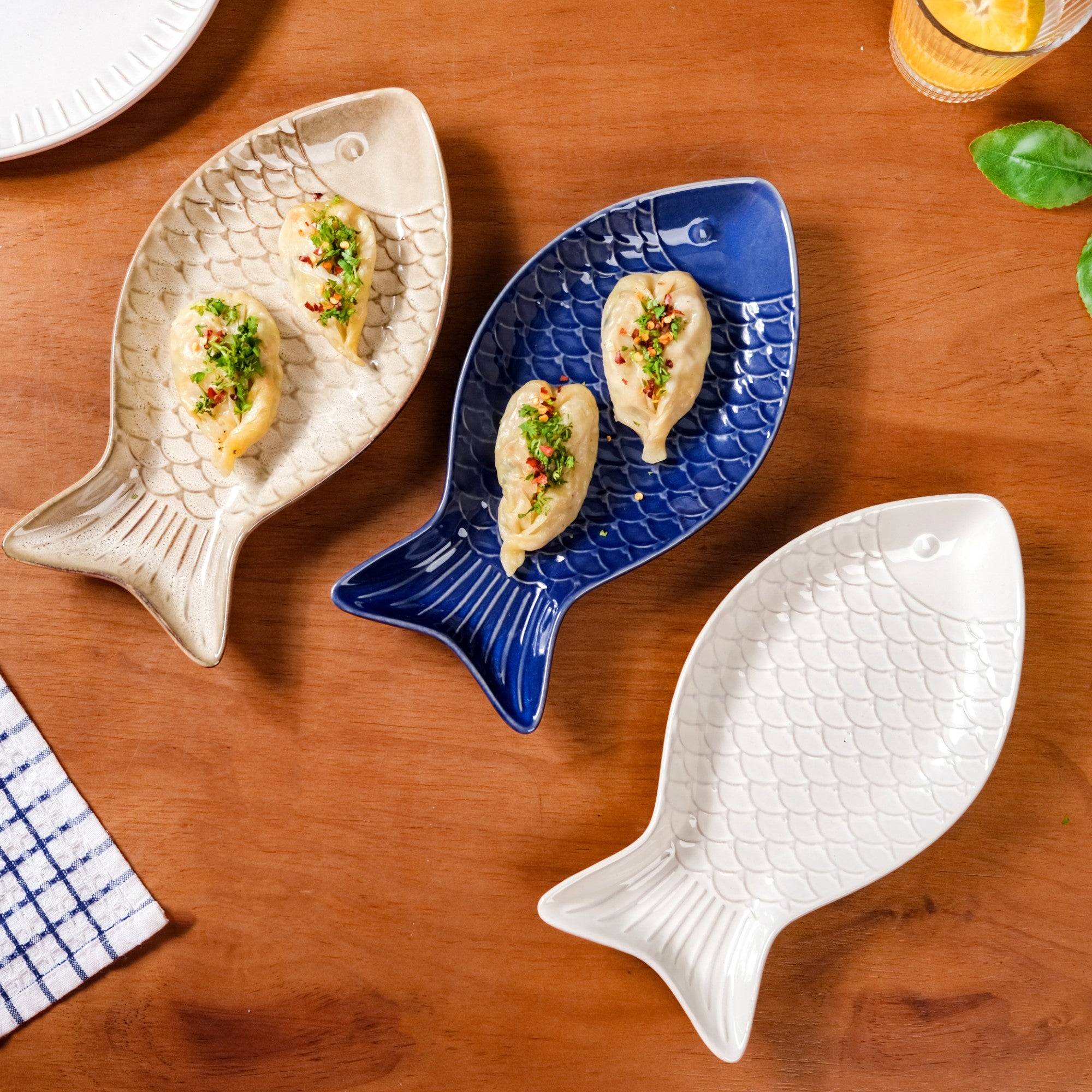 Fish Ceramic Platter Set Of 3 buy only at ₹1440