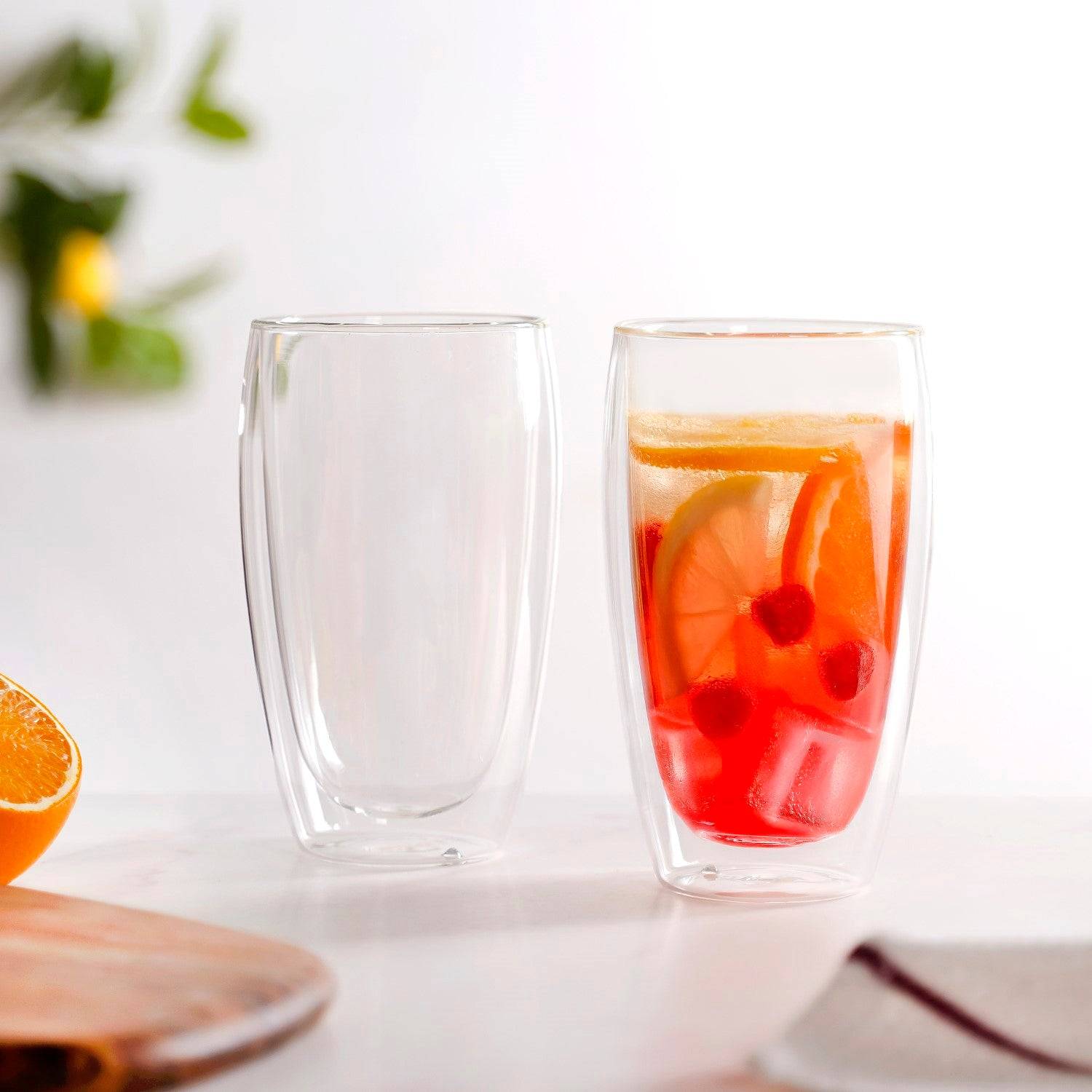 Set Of 2 Insulated Double Wall Cocktail Glasses 400ml