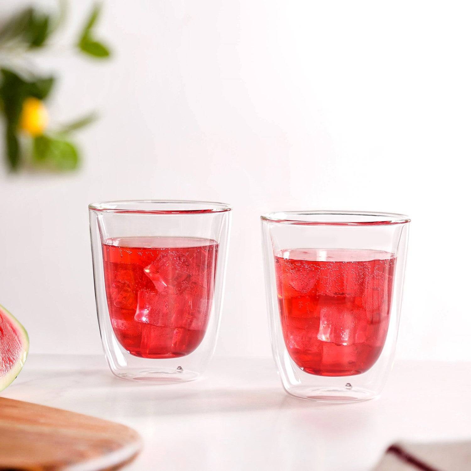 Set Of 2 Transparent Double Wall Tumblers 300ml buy only at ₹795