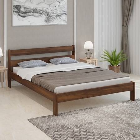 BLUEWUD Roverb Engineered Wood Queen Double Bed Without Storage Box for Kids Adult Bedroom Home Furniture (Brown Maple / 78 X 60 Mattress Size) - DIY (Do-It-Yourself)