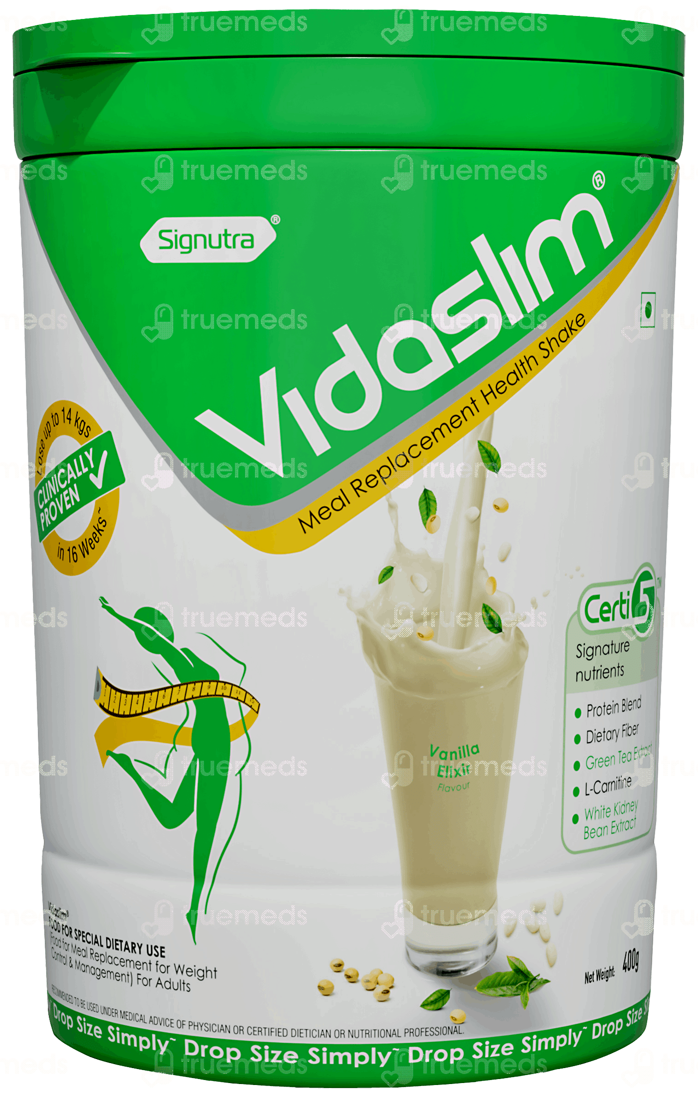 Vidaslim Vanilla Elixir Flavour Powder Jar 400gm