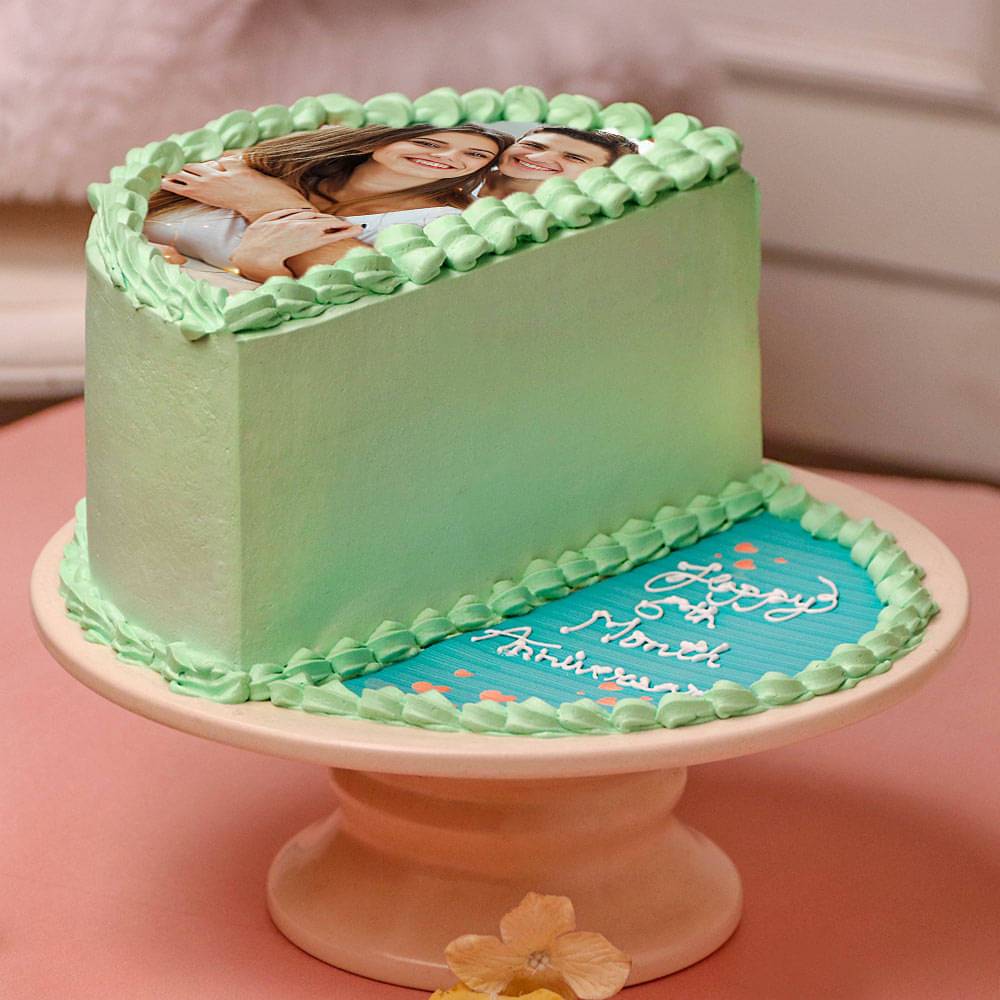 Pineapple Photo Anniversary Half Cake