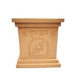 09 X 09 Inch Sandstone Premium Tulsi Planter Fiberglass Planter - Durable large size decoratiive fiber pot for indoor outdoor plants with 5 year warranty