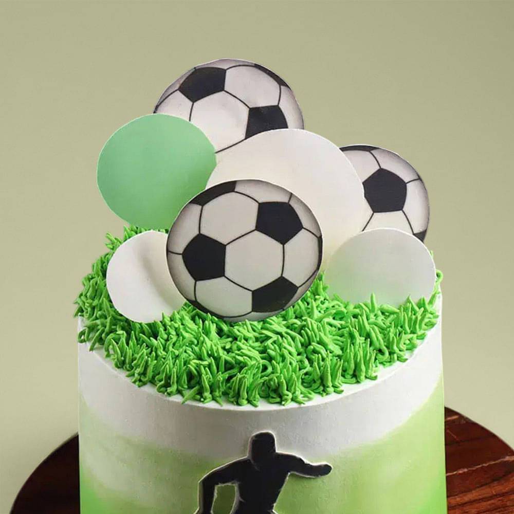 Soccer Theme Cream Cake