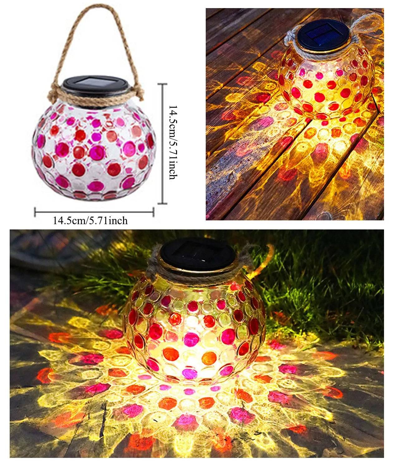 2 Pcs Set Color Changing Solar Hanging Lamps – Crystal Glass Ball Lights Buy @ ₹699