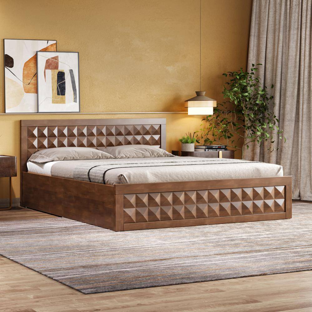 STUD King Solid wood bed with storage (78x72 inch)
