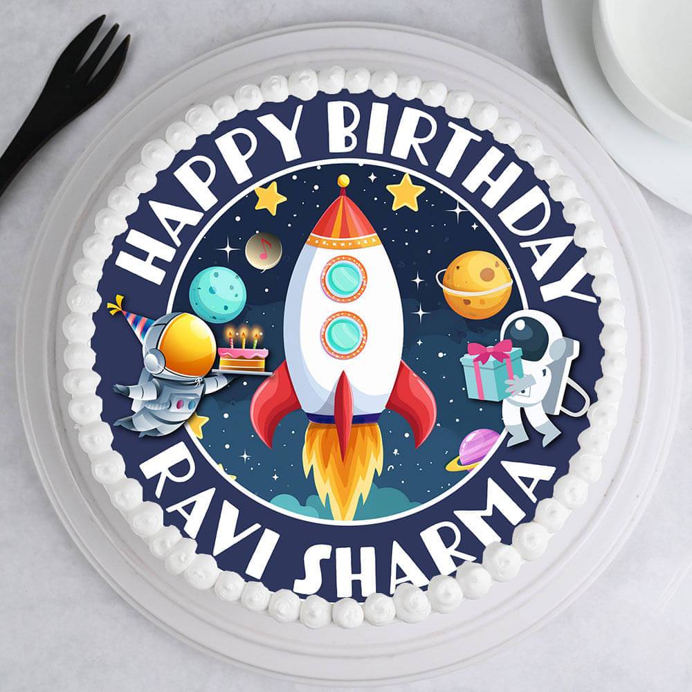 Outer Space Birthday Cake
