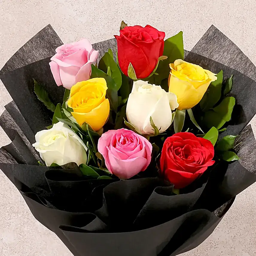 Special 8 Mixed Roses Bouquet
