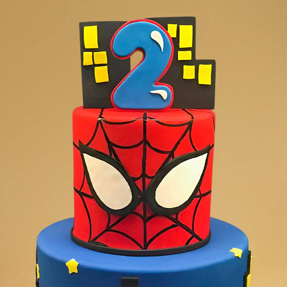 Spiderman Cityscape Theme Cake