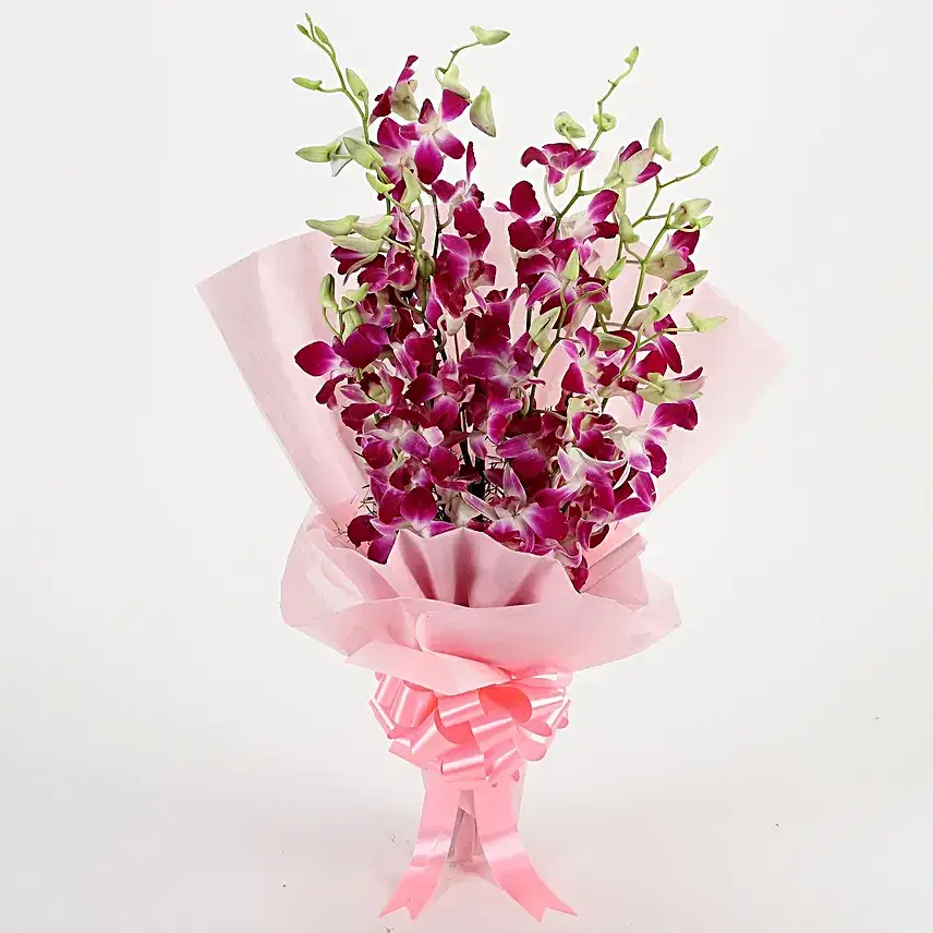 Bunch of 5 purple orchids