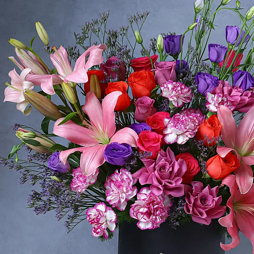 Spring Beauty Rose Lily Gift Box