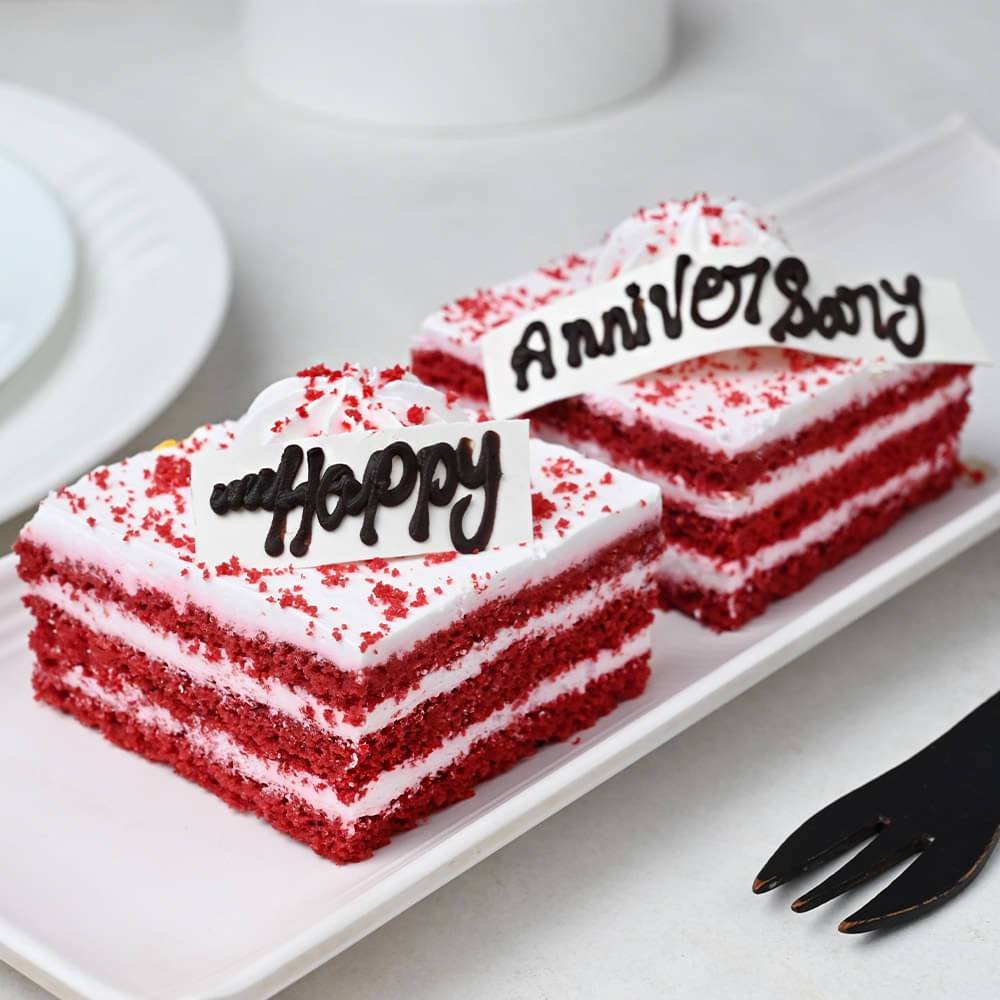 Red Velvet Anniversary Pastries