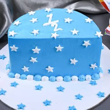 Starry Half Birthday Cake