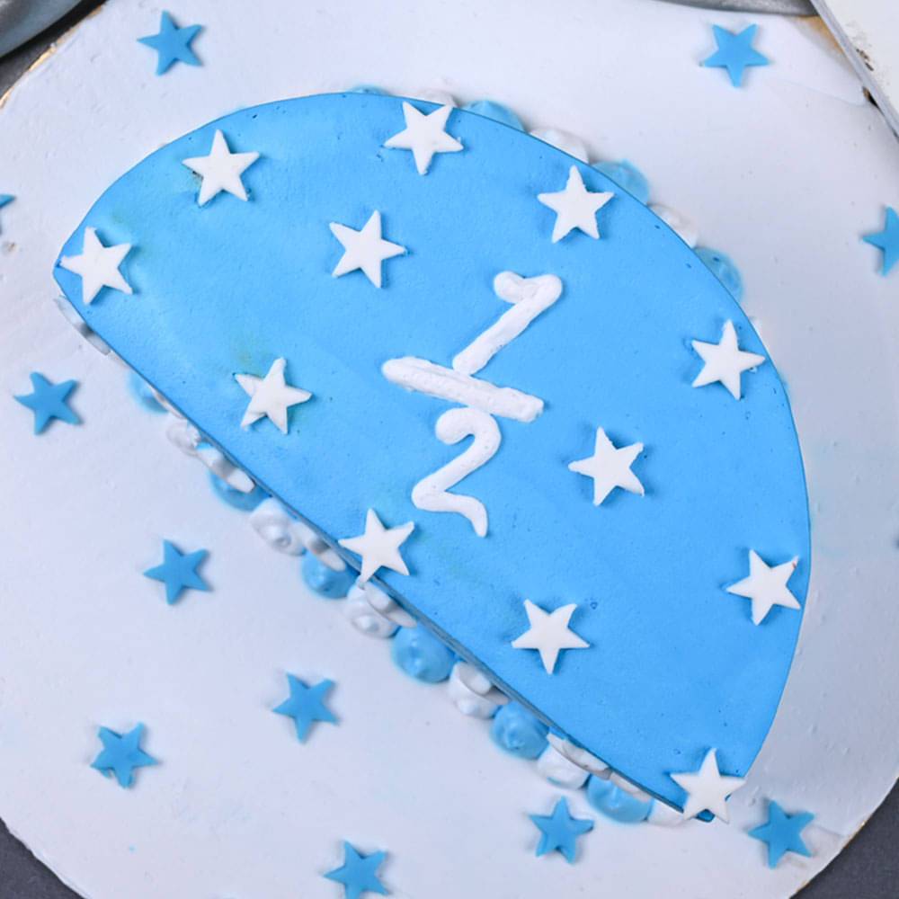 Starry Half Birthday Cake