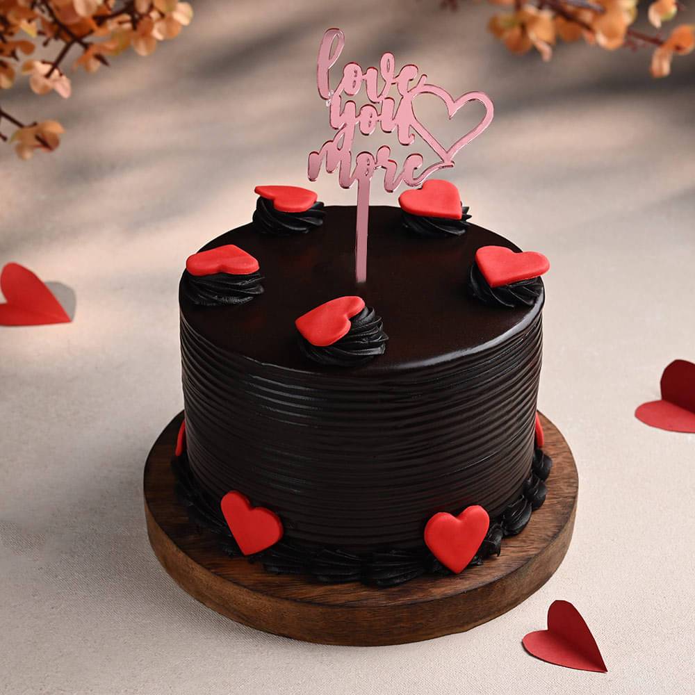 Chocolate Cake With Love More Topper