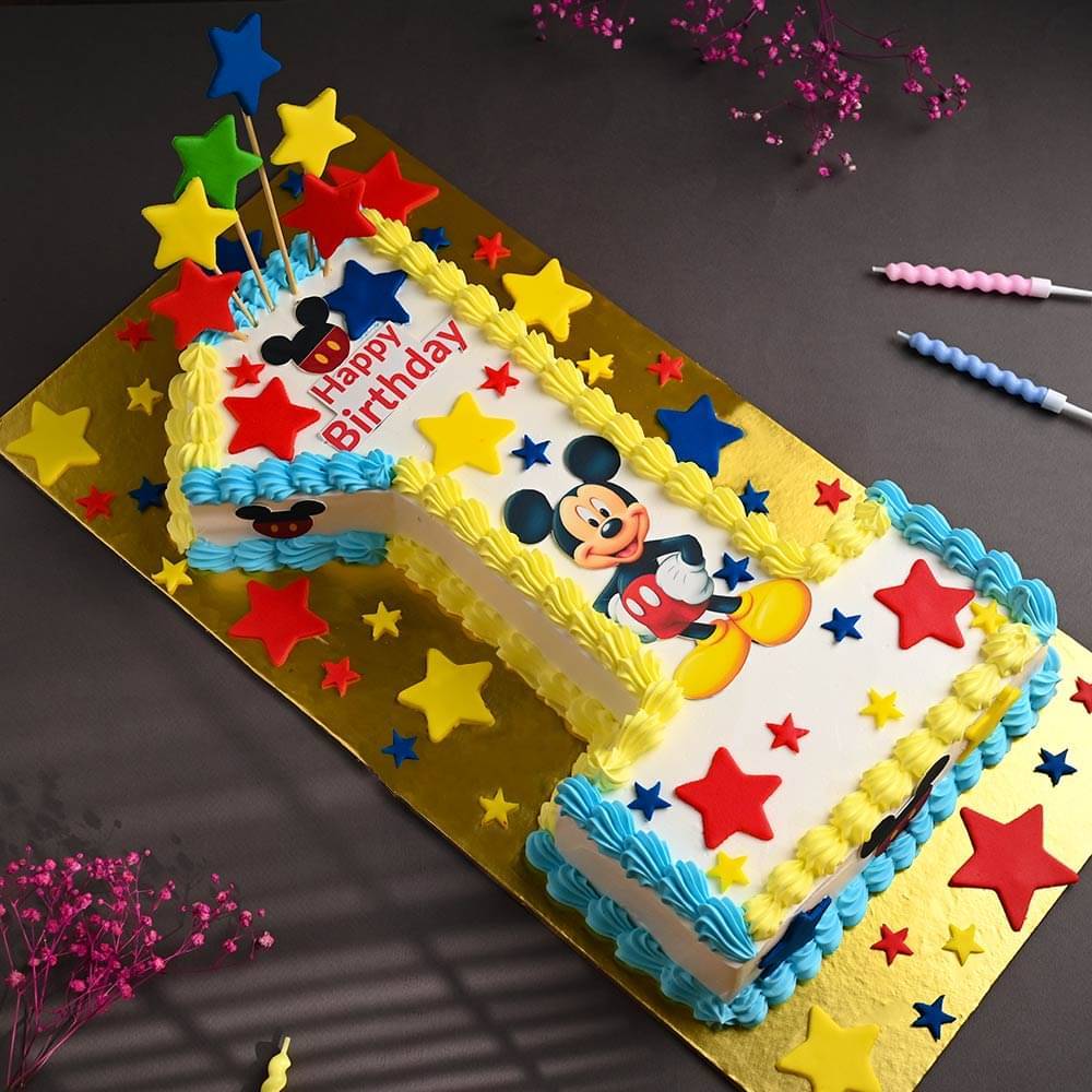 Mickey Mouse First Birthday Cake