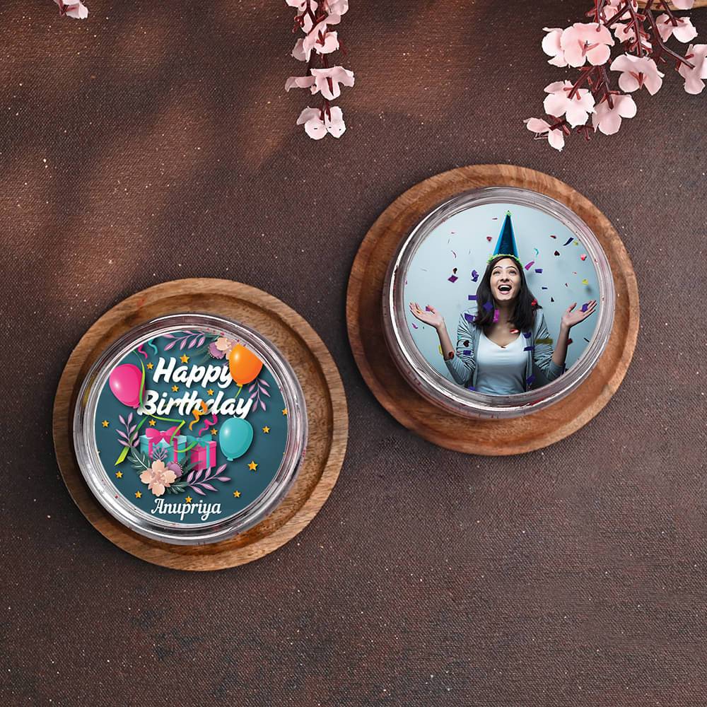 Personalised Bday Red Velvet Jar Cakes