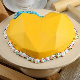 Heart Shaped Pineapple Pinata Cake