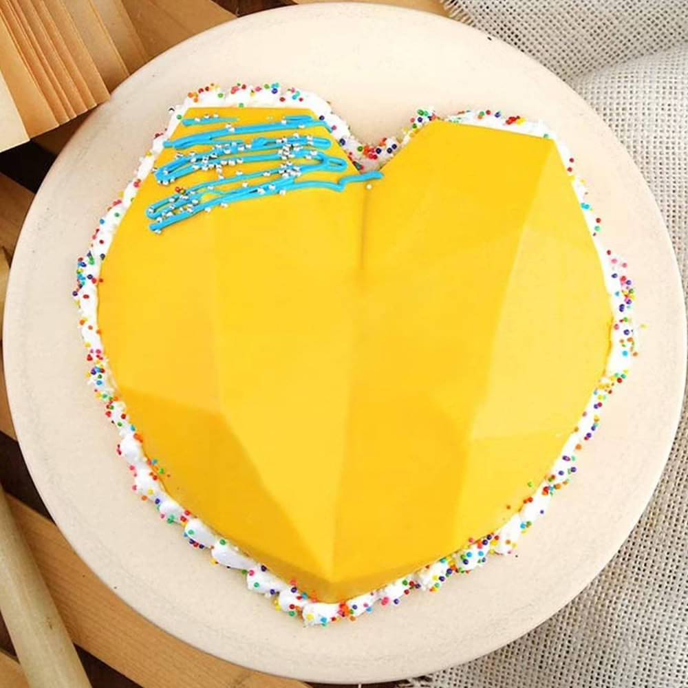 Heart Shaped Pineapple Pinata Cake
