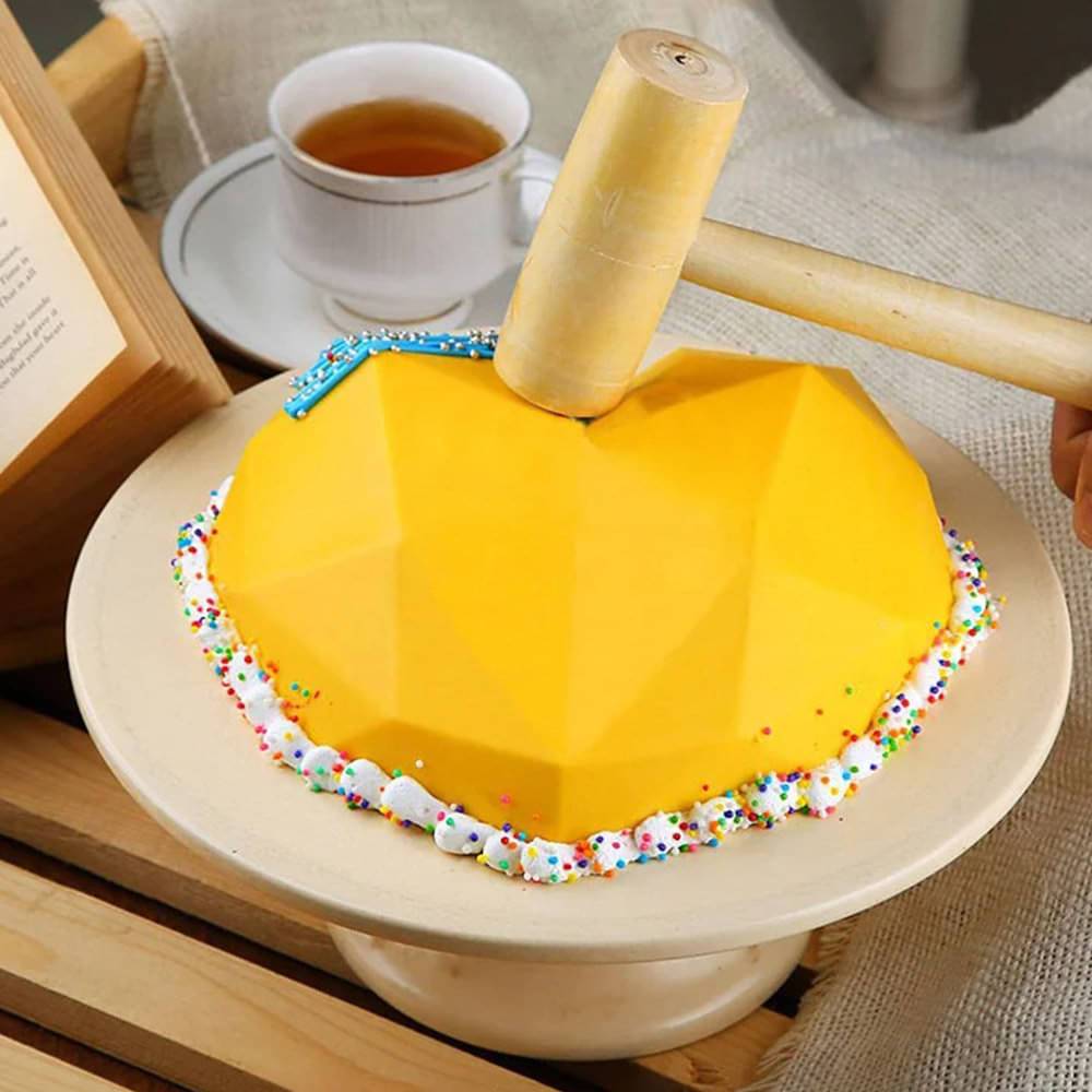 Heart Shaped Pineapple Pinata Cake