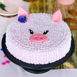 Pink Piggy Cake